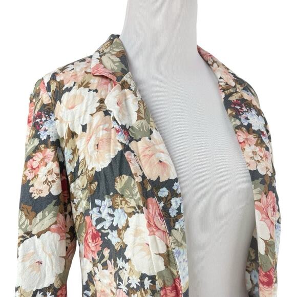 ARITZIA Talula Kent Open Blazer Soft Floral Pink/Cream/Gray Size 0 - Picture 2 of 9